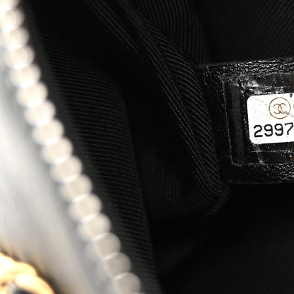 Chanel Calfskin Chain 20s Signe Waist Bag Black 7 of 13