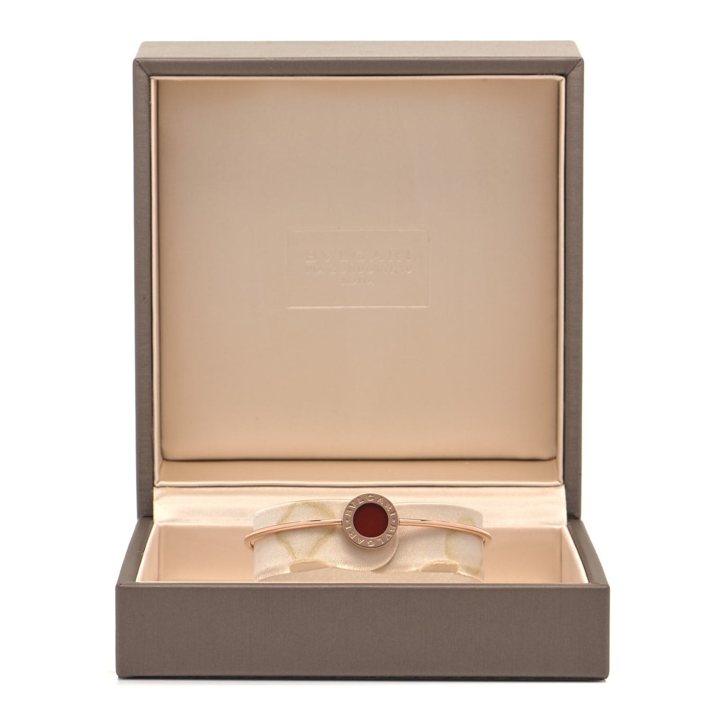18K Rose Gold Carnelian BVLGARI BVLGARI Bangle Bracelet S