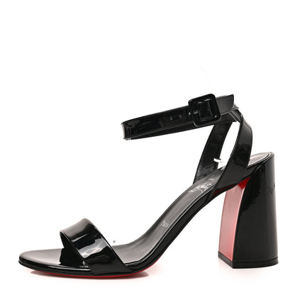 Christian Louboutin Patent Miss Sabina 85 Sandals 39 Black 1 of 8