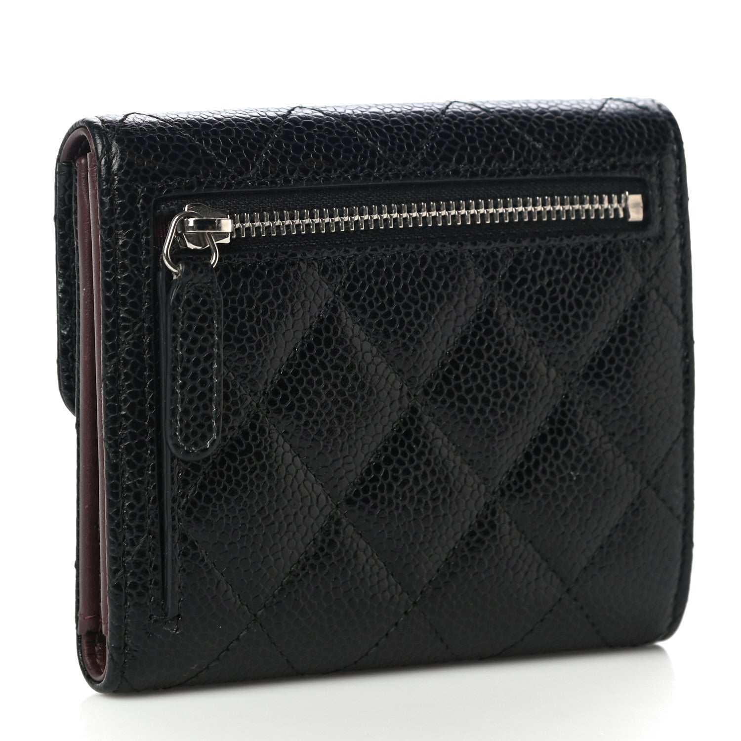 Chanel Caviar Quilted Compact Flap Wallet Black 3 of 13