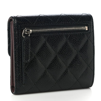 Chanel Caviar Quilted Compact Flap Wallet Black 3 of 13