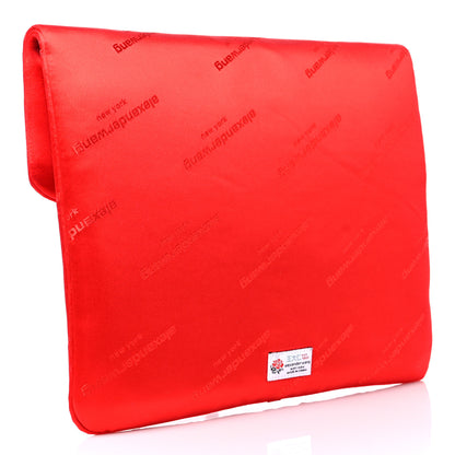 Alexander Wang Jacquard Satin Diagonal Logo Large Envelope Pouch Bright Red 3 of 11