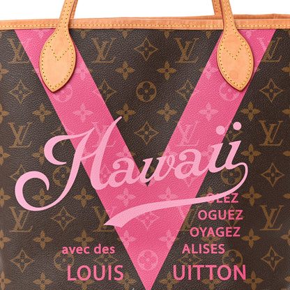 Louis Vuitton Monogram Hawaii V Neverfull MM Hot Pink 8 of 11