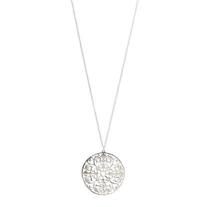 Tiffany Sterling Silver Enchant Round Medallion Pendant Necklace 1 of 6