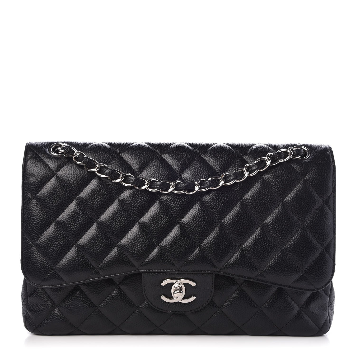 Chanel Caviar Quilted Jumbo Double Flap Black 1 of 8