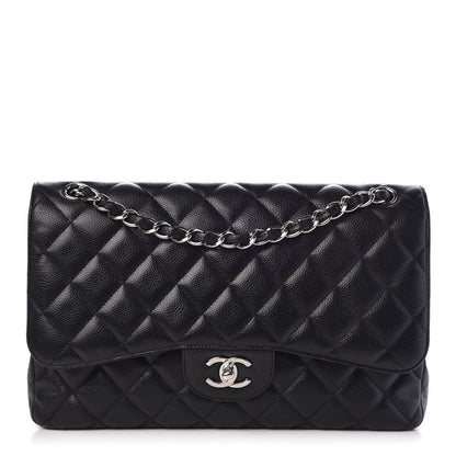 Chanel Caviar Quilted Jumbo Double Flap Black 1 of 8