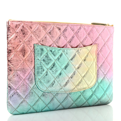 Chanel Metallic Goatskin Quilted Medium 2.55 Reissue Cosmetic Case Multicolor 3 of 7