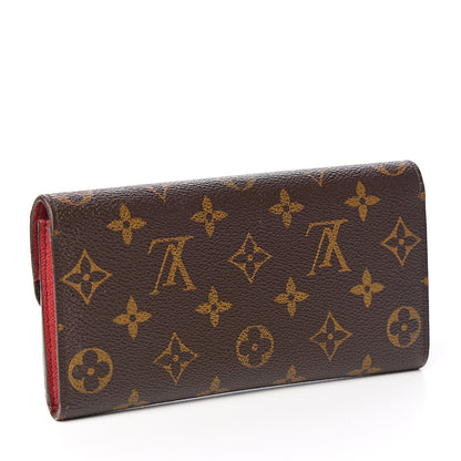 Louis Vuitton Monogram Emilie Wallet Red 2 of 10