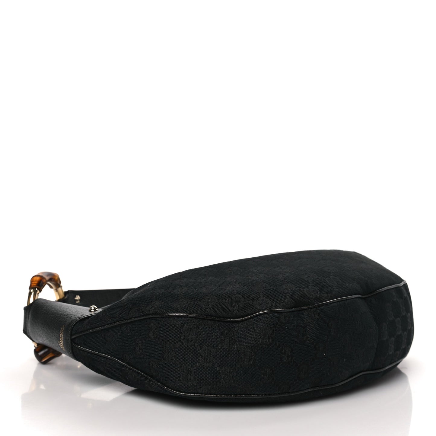 Monogram Half Moon Bamboo Ring Hobo Black