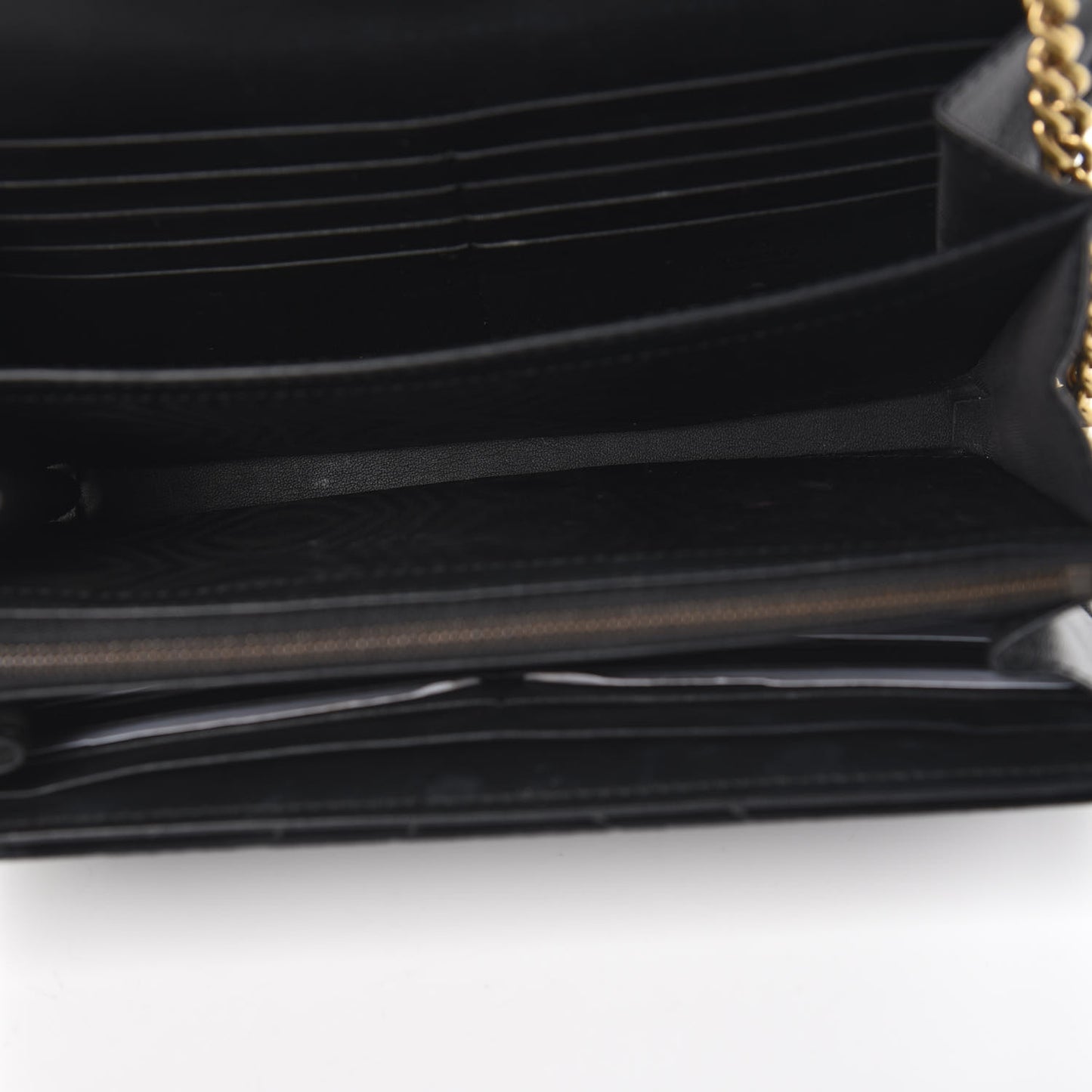 Velvet Matelasse GG Marmont Chain Wallet Black
