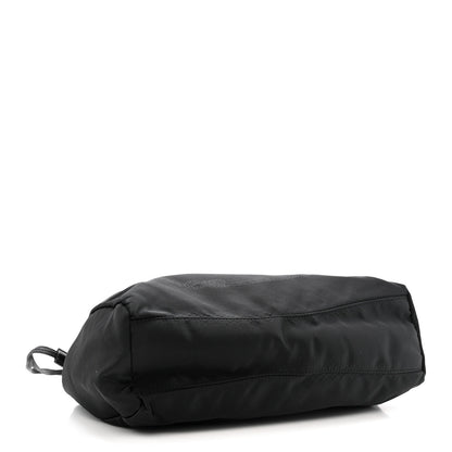Prada Tessuto Nylon Jacquard Logo Drawstring Tote Black 4 of 9