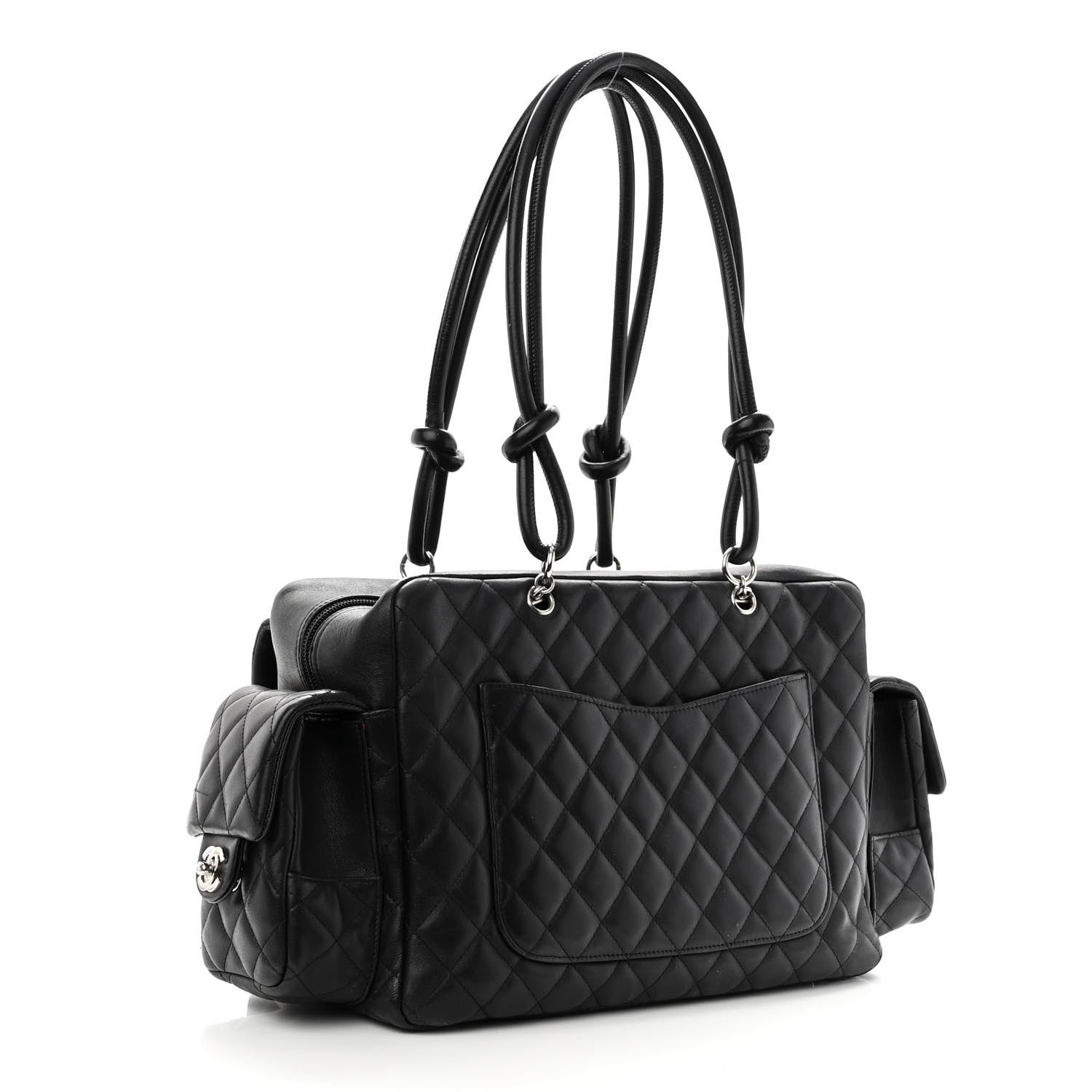 Chanel Calfskin Quilted Large Cambon Multipocket Reporter Black 4 of 21