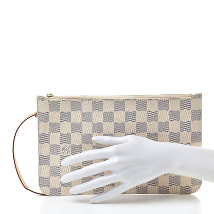 Louis Vuitton Damier Azur Neverfull MM GM Pochette 2 of 9