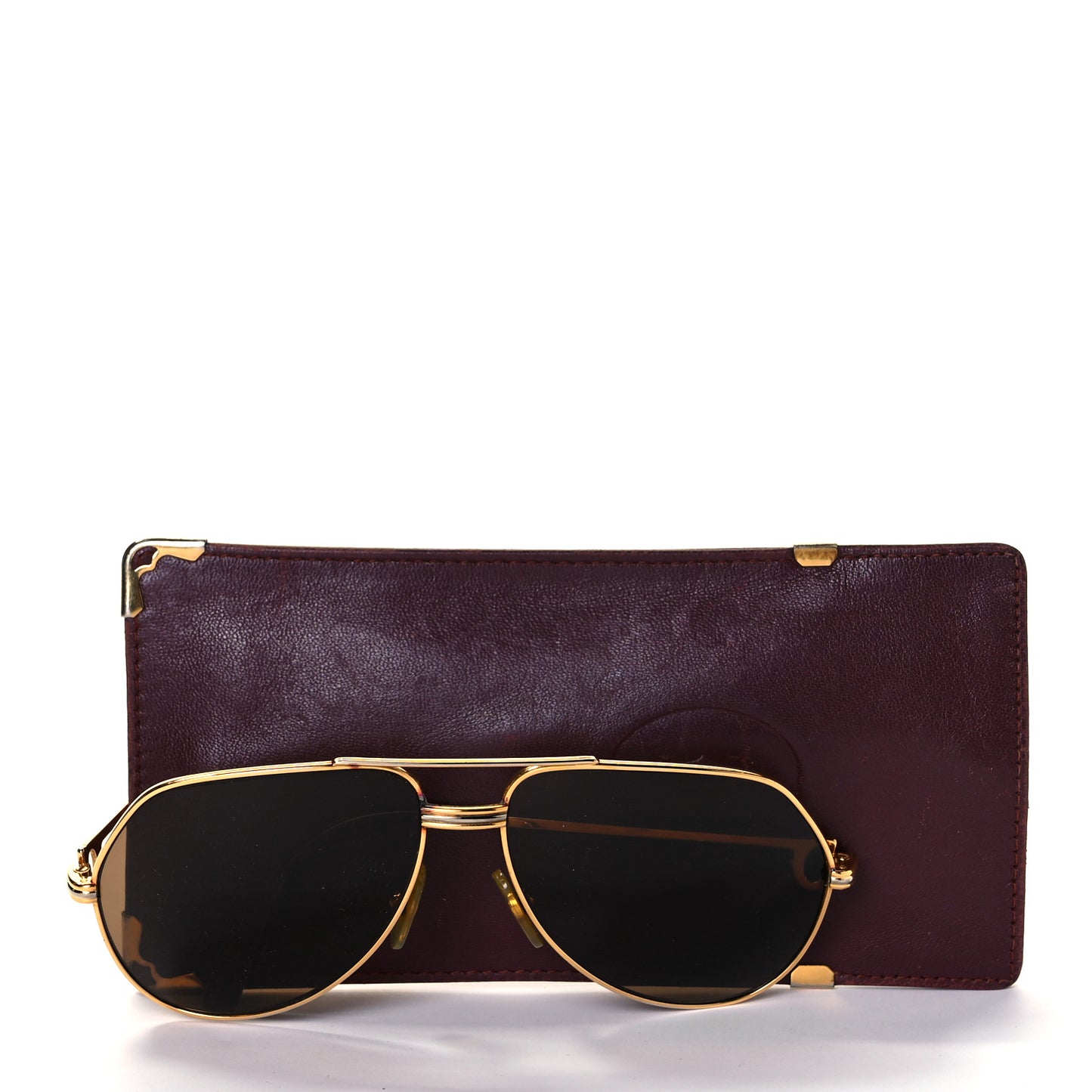 Louis Vendome Aviator Sunglasses Gold