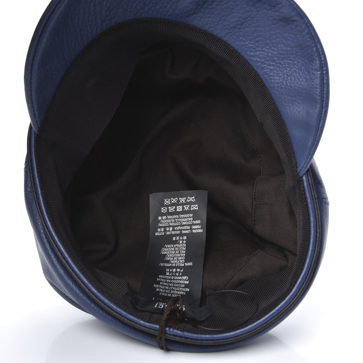 Calfskin Cellarius Hat S Washed Indigo