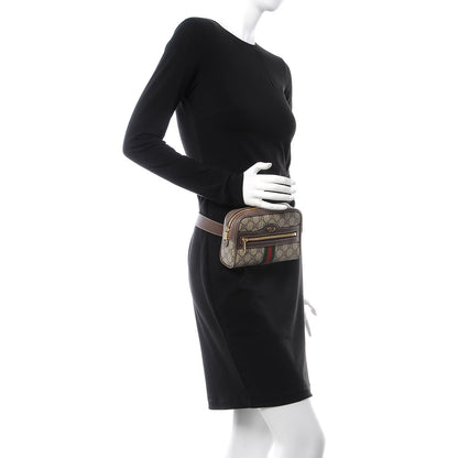 Gucci GG Supreme Monogram Web Small Ophidia Belt Bag 85 34 Dark Brown 2 of 7