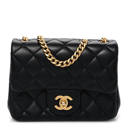 Chanel Lambskin Quilted Mini Sweet Camellia Flap Black 1 of 11