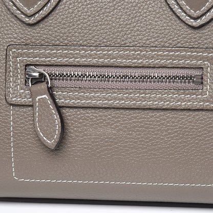 Celine Drummed Calfskin Nano Luggage Souris 10 of 10