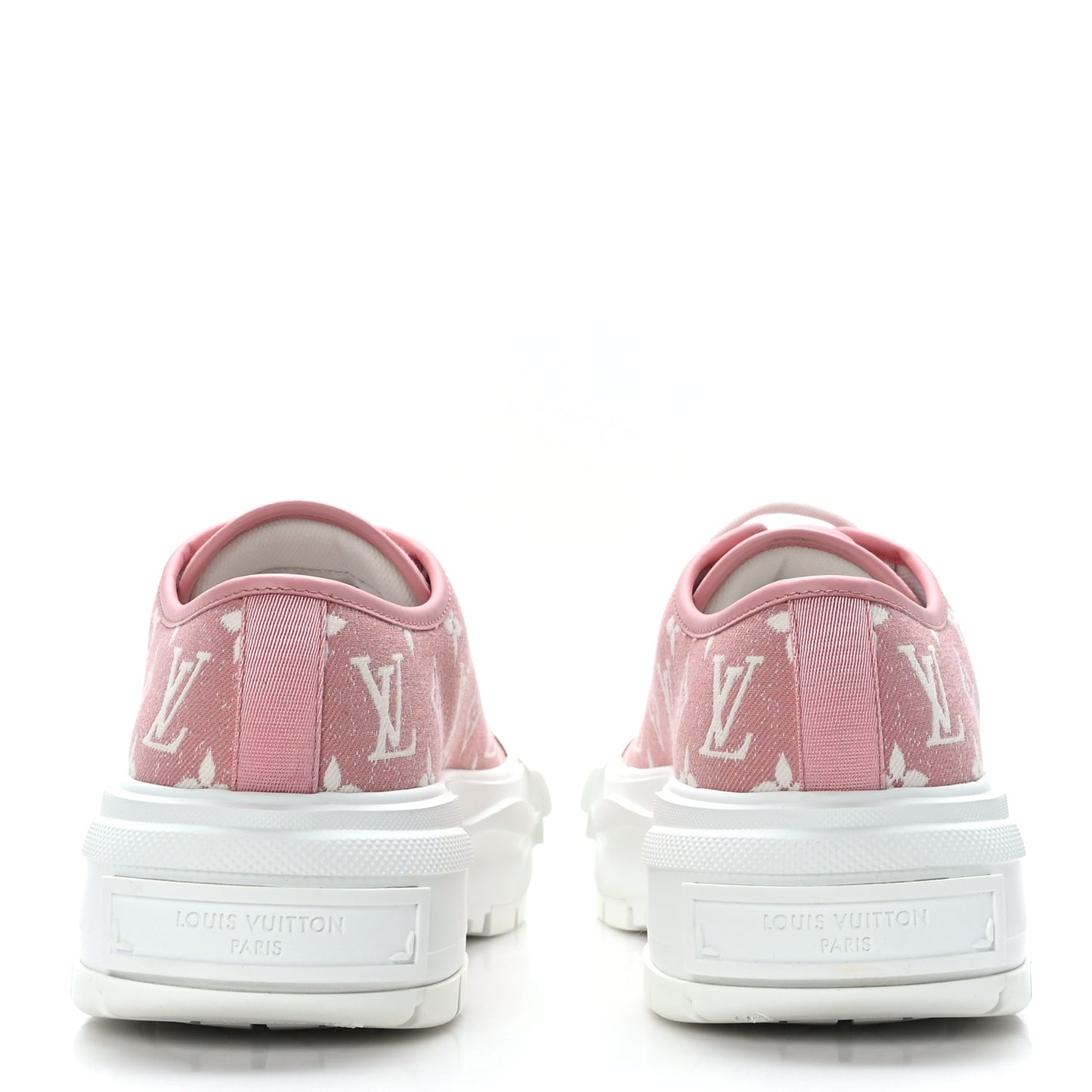 Denim Monogram Squad Sneakers 42 Pink