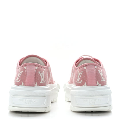 Louis Vuitton Denim Monogram Squad Sneakers 42 Pink 5 of 8
