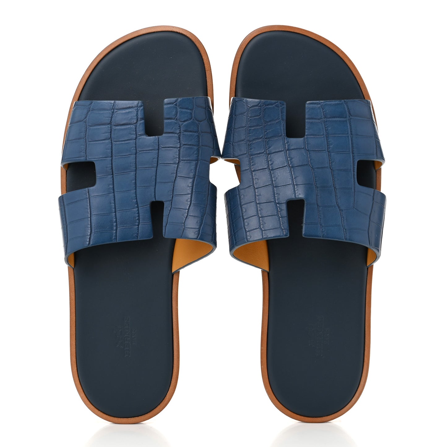 Matte Niloticus Crocodile Mens Izmir Sandals 44 Mykonos