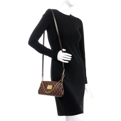 Louis Vuitton Damier Ebene Eva Clutch 2 of 8