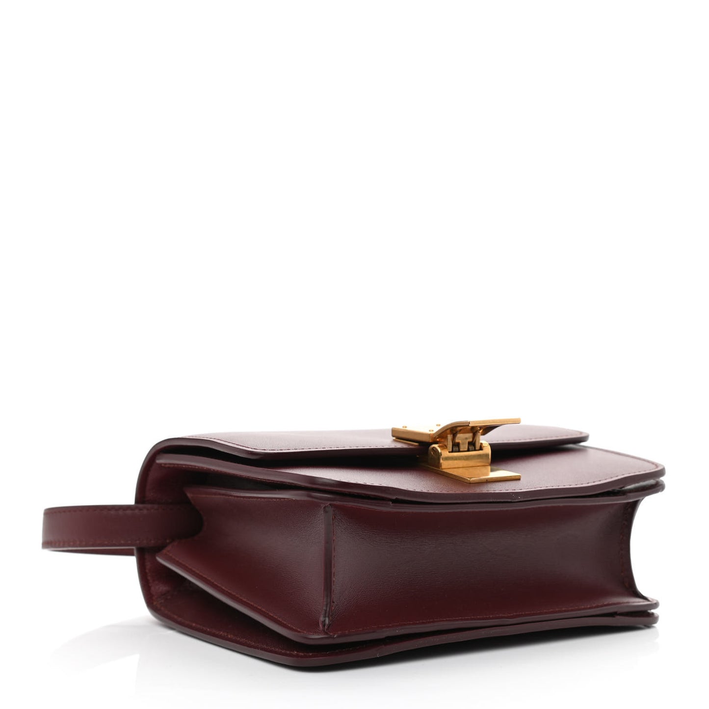 Box Calfskin Small Classic Box Flap Bag Burgundy
