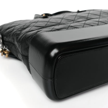 Chanel Aged Calfskin Quilted Large Gabrielle Shopping Tote Black 8 of 9
