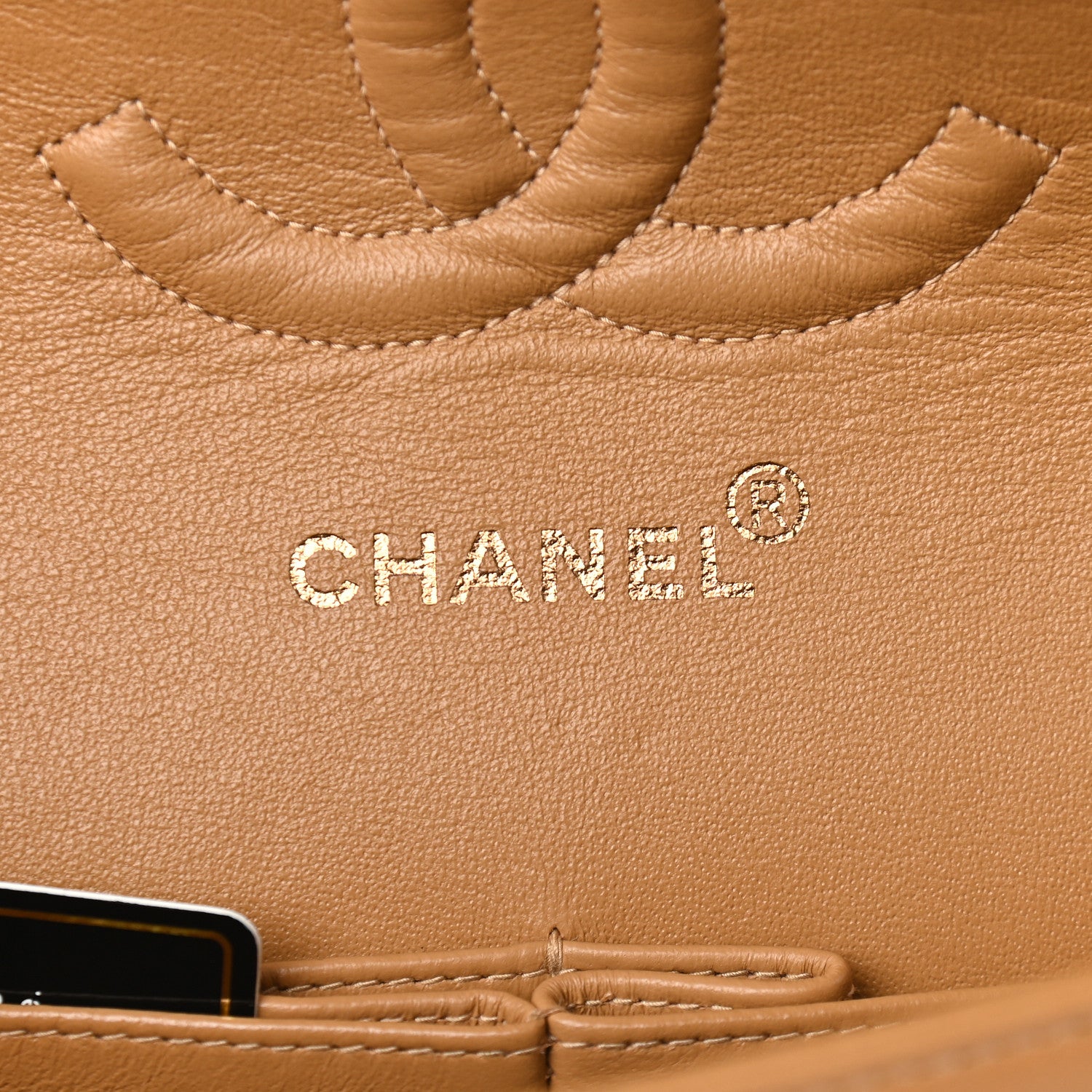 Chanel Lambskin Quilted Medium Double Flap Beige 5 of 9