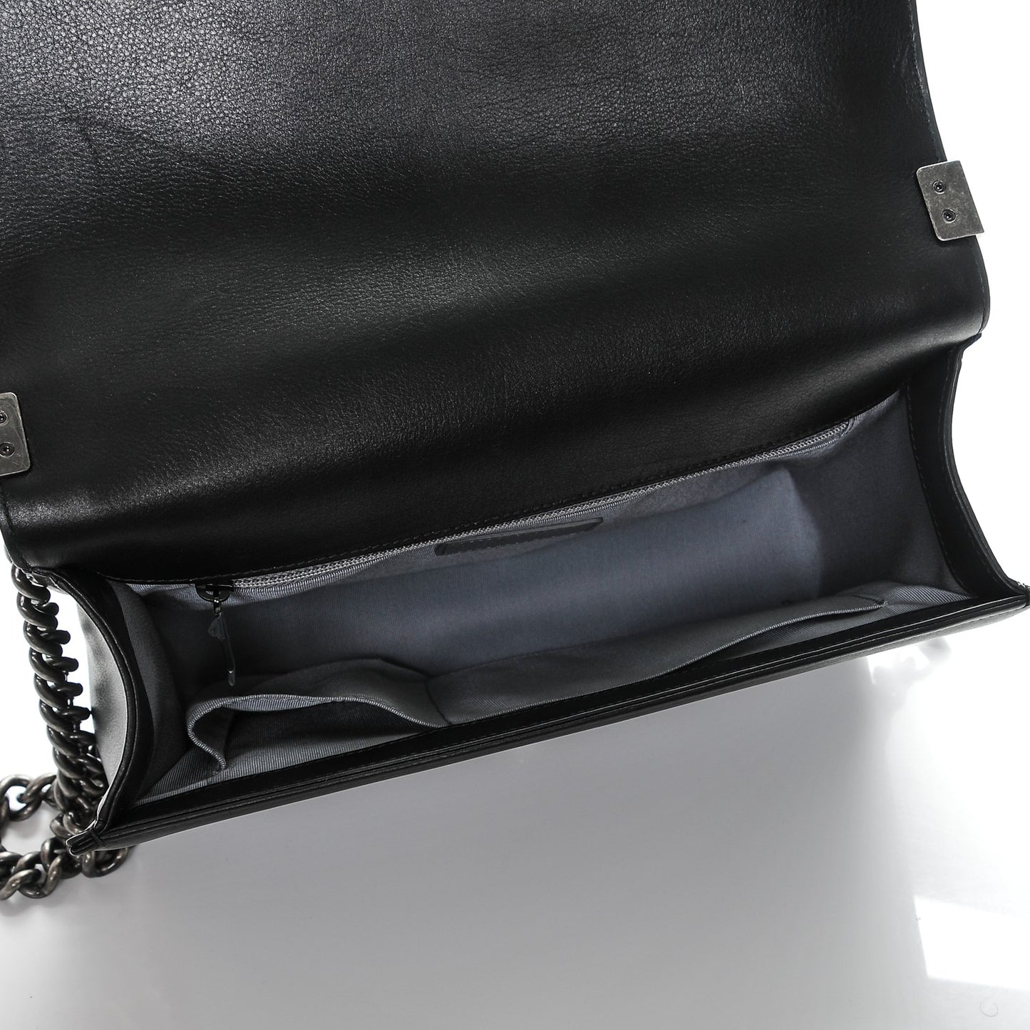 Calfskin Quilted New Medium Boy Flap Black