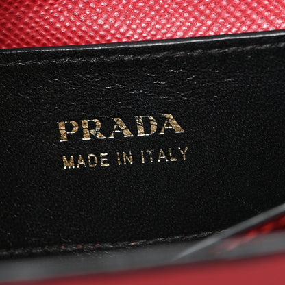 Prada Saffiano Cuir Medium Double Bag Fuoco Black 7 of 11