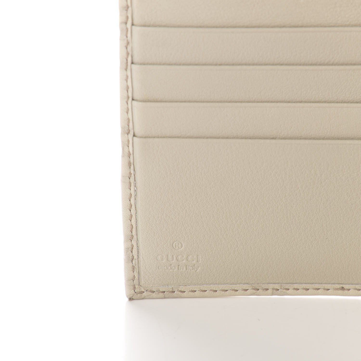 Gucci Guccissima Lovely Heart French Flap Wallet White 6 of 10