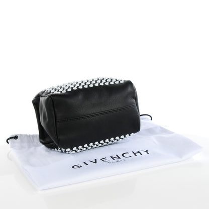 Givenchy Calfskin Studded Pandora Wristlet Black 4 of 7