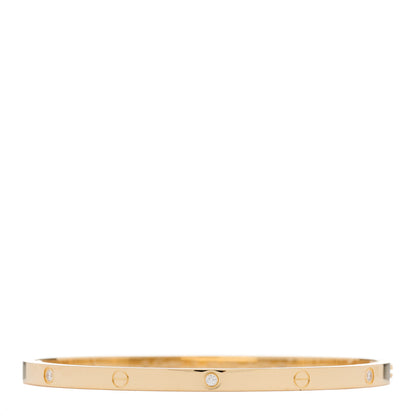 Cartier 18K Yellow Gold 6 Diamond Small LOVE Bracelet 17 1 of 5