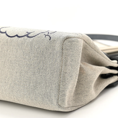 Hermes Vache Hunter Toile H Pegase Pop Herbag Zip Retourne 31 PM Bleu Indigo Ecru Black 10 of 12