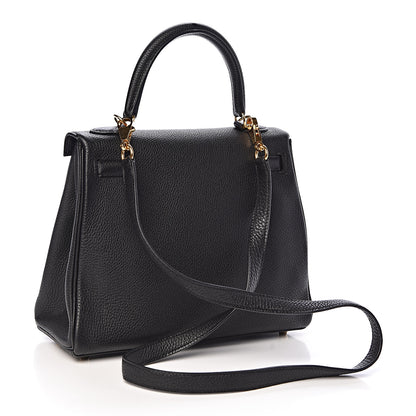 Hermes Togo Kelly Retourne 25 Black 3 of 33