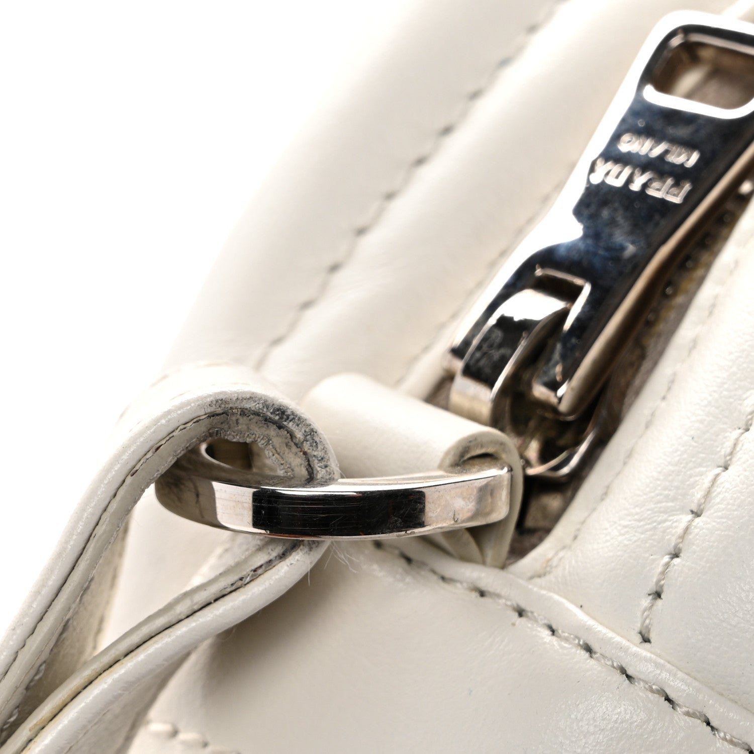 Prada Soft Calfskin Diagramme Camera Bag White 13 of 13