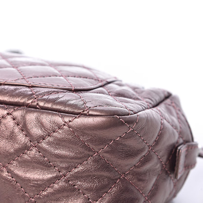 Chanel Metallic Aged Calfskin Quilted Small Reissue Camera Case Rose Fonce 16 of 18