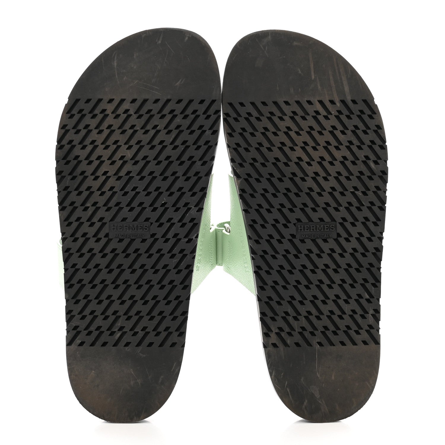 Hermes Epsom Womens Chypre Sandals 39 Vert Jade 5 of 10