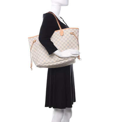Louis Vuitton Damier Azur Neo Neverfull MM Rose Ballerine 2 of 11