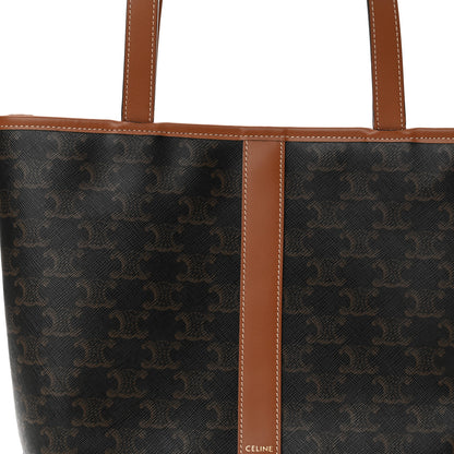 Celine Triomphe Canvas Calfskin Small Cabas Bag Tan 8 of 13