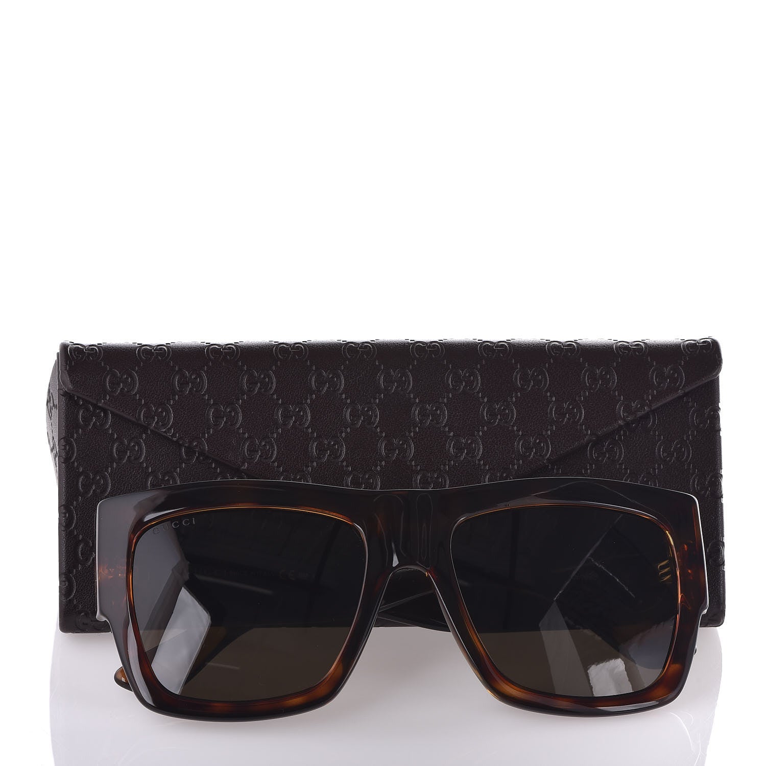 Gucci Acetate Square Frame Sunglasses GG 3817/S Light Havana 8 of 8