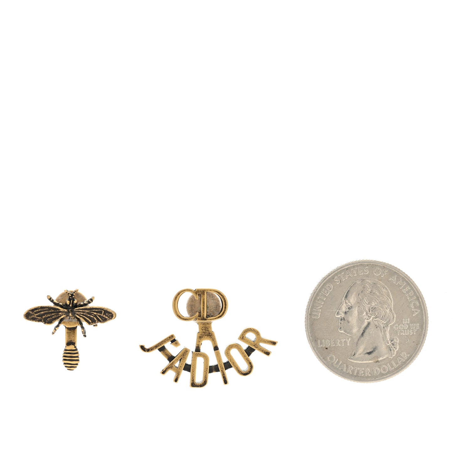 Metal J'Adior Earrings Aged Gold