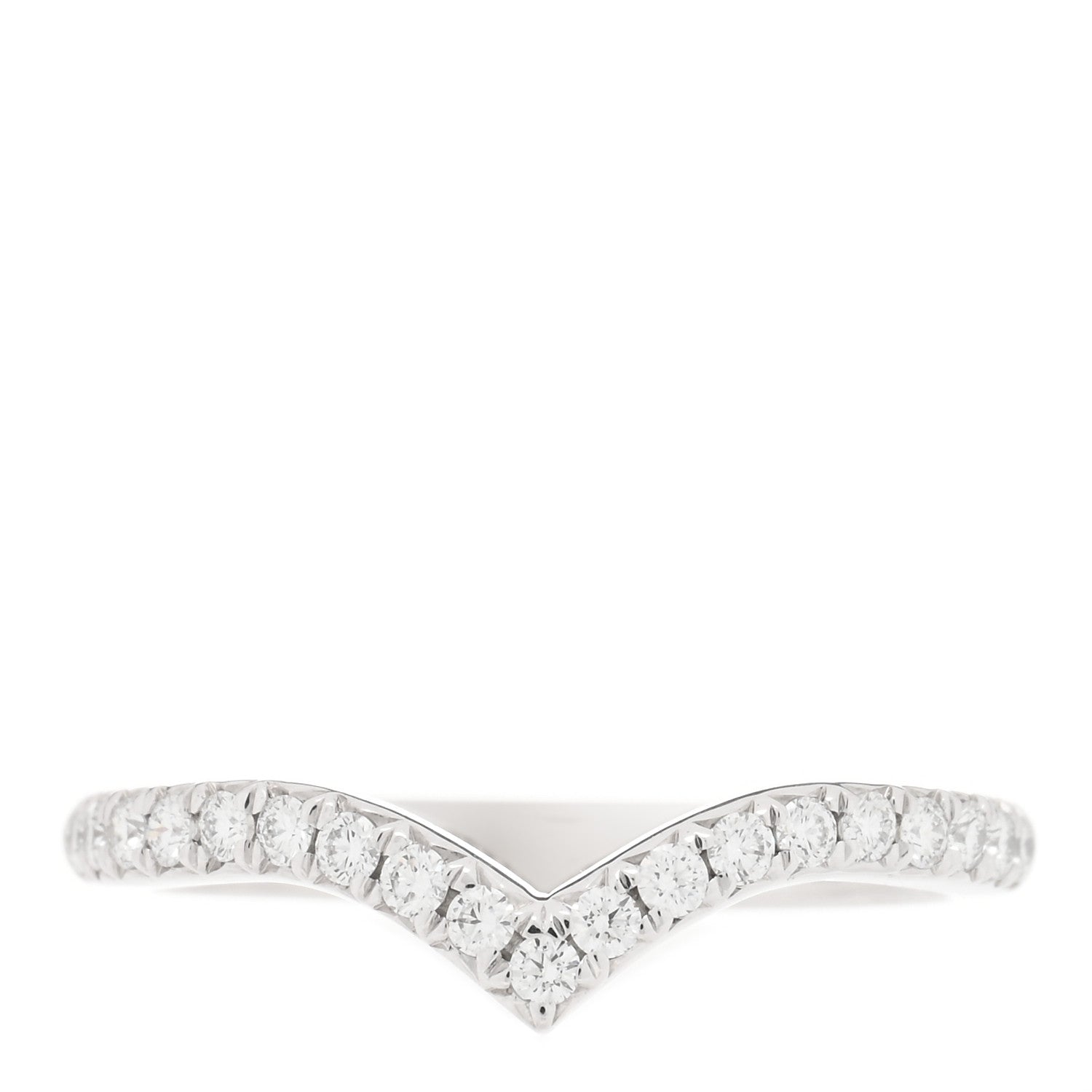 Tiffany Platinum Diamond Soleste V Band Ring 46 3.75 1 of 5