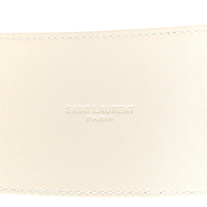 Saint Laurent Snakeskin Corset Buckle Belt White 3 of 6