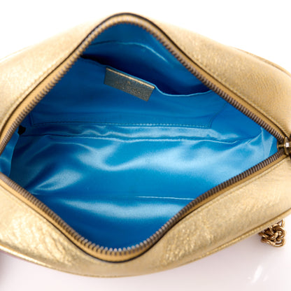 Gucci Metallic Nappa Matelasse Heart Small GG Marmont Chain Shoulder Bag Oro Vecchio Rosa 5 of 12