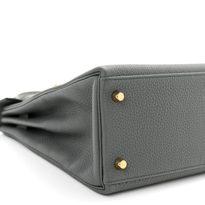 Hermes Togo Kelly Retourne 28 Vert Amande 9 of 12