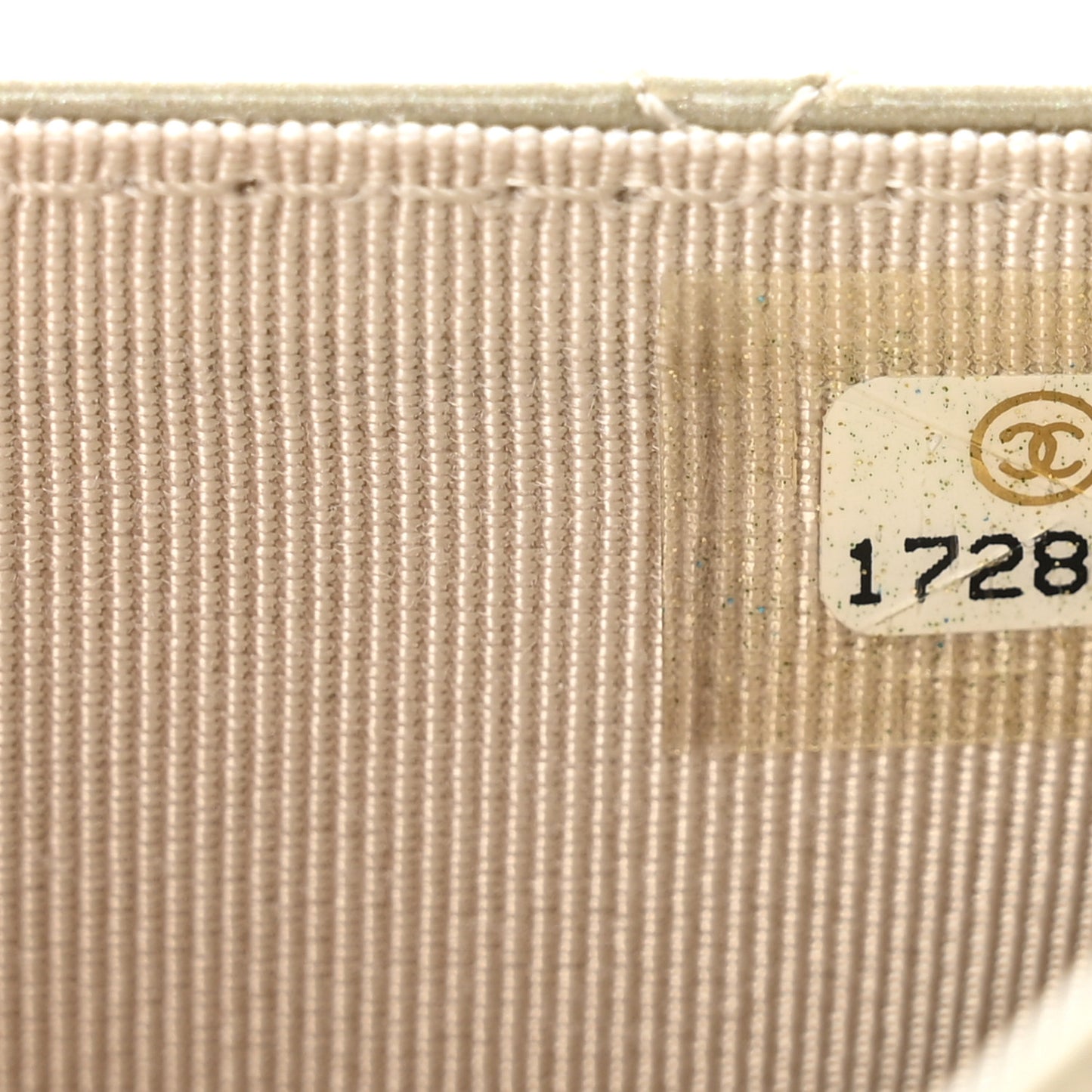 Patent Quilted Card Holder Light Gold