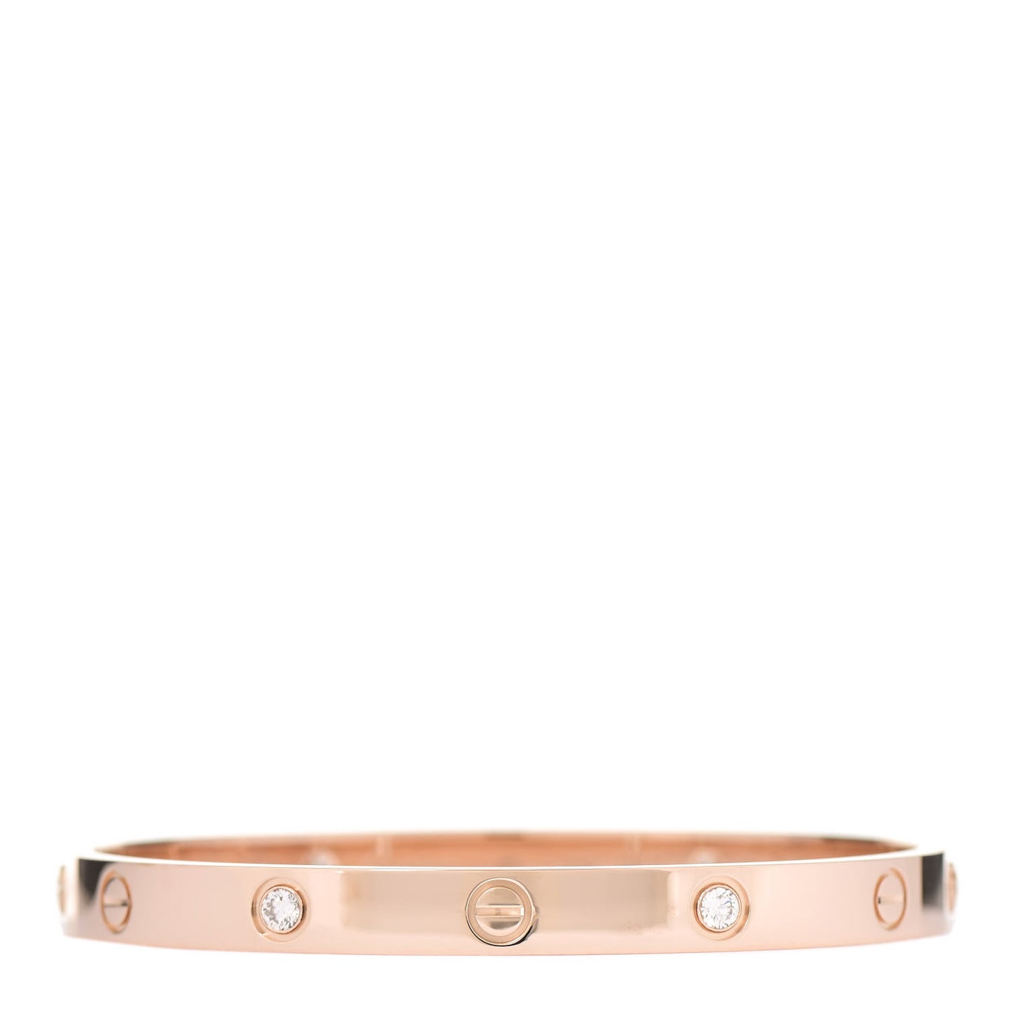 18K Pink Gold 4 Diamond LOVE Bracelet 18