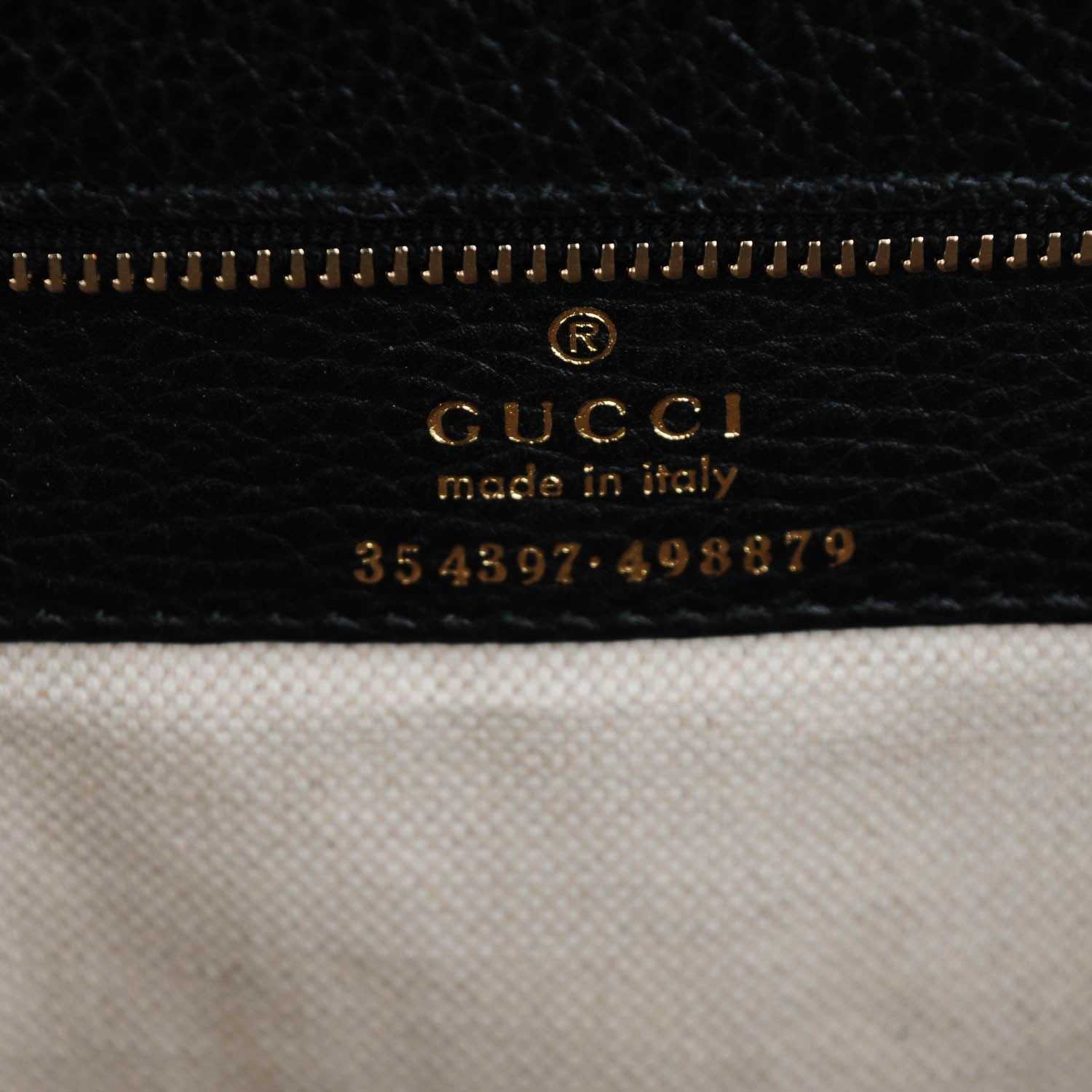 Gucci Pebbled Calfskin Medium Swing Tote Black 6 of 6